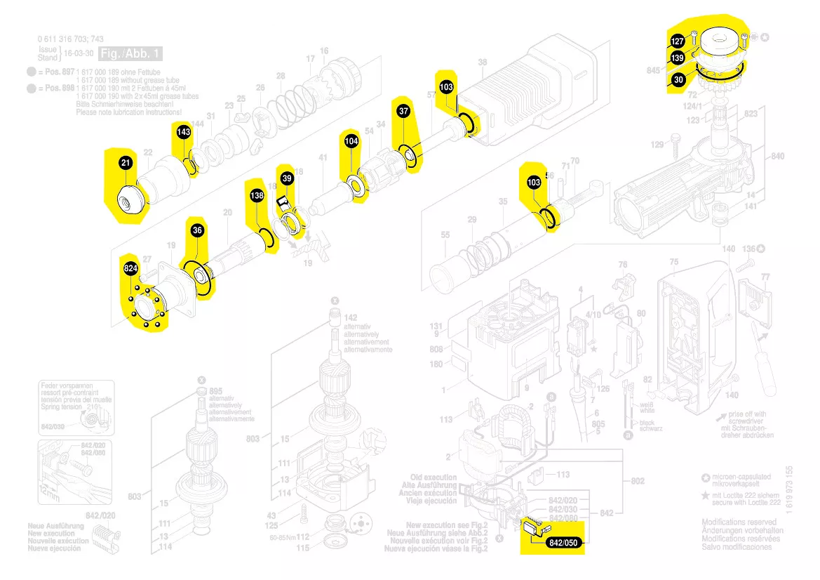 Kit entretien réf. 1 617 000 190 Bosch